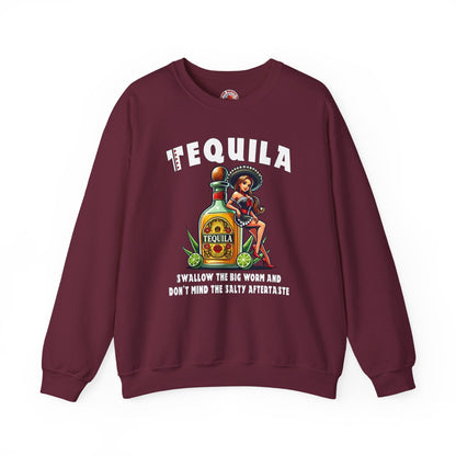 Tequila Swallow The Big Worm Crewneck Sweatshirt The Devil's Pickle