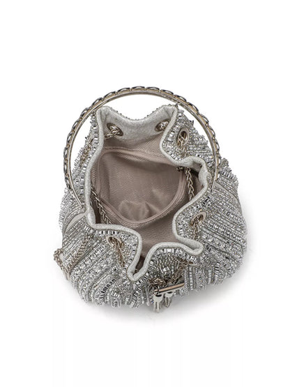Rhinestone Embellished Bucket Crossbody Bag New Era Fashion LLc