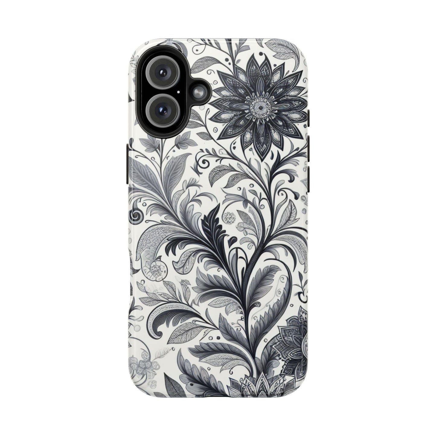 Floral Tough Phone Cases, Durable Phone Cover, Stylish Floral Design, Gift for Her, Trendy Tech Accessories, Birthday Present Grayceful LLC