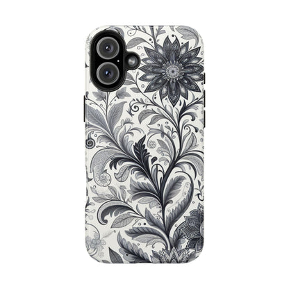 Floral Tough Phone Cases, Durable Phone Cover, Stylish Floral Design, Gift for Her, Trendy Tech Accessories, Birthday Present Grayceful LLC