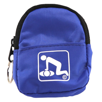 CPR Blue Beltloop Keychain Backpack with Faceshield, Gloves, and Cleansing Wipes quakekits.com