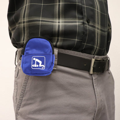 CPR Blue Beltloop Keychain Backpack with Faceshield, Gloves, and Cleansing Wipes quakekits.com