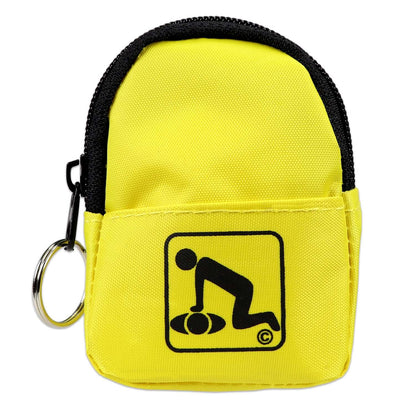 CPR Yellow Beltloop Keychain Backpack with Faceshield, Gloves, and Cleansing Wipes quakekits.com