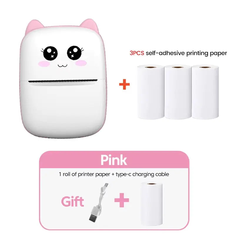 Compact and Colorful Mini Thermal Printer: Bluetooth Wireless Portable Pocket Label Maker for Stickers