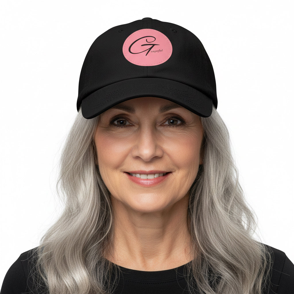 Hat with Leather Patch (Round) Grayceful LLC