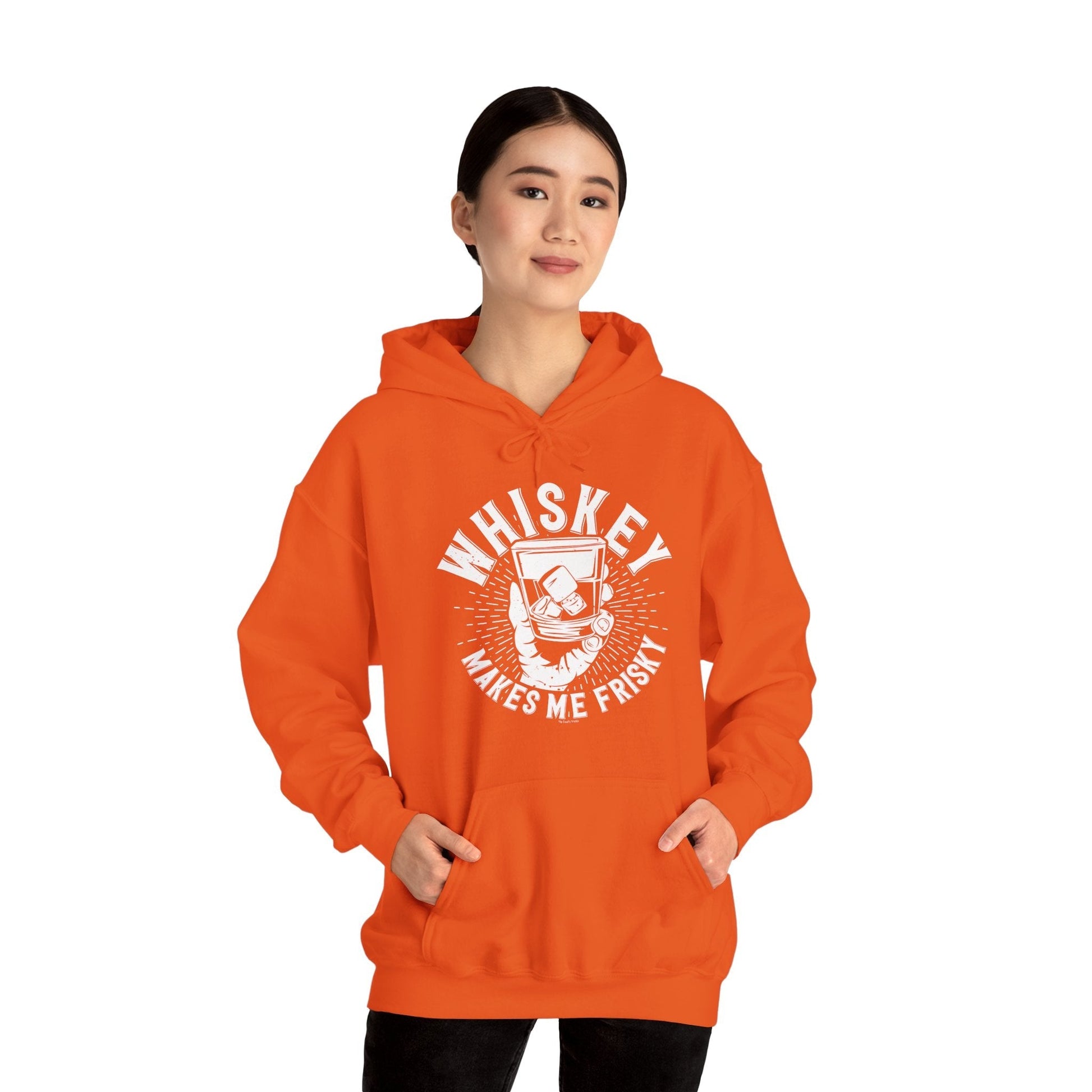 Whiskey Makes Me Frisky Hooded Sweatshirt The Devil's Pickle