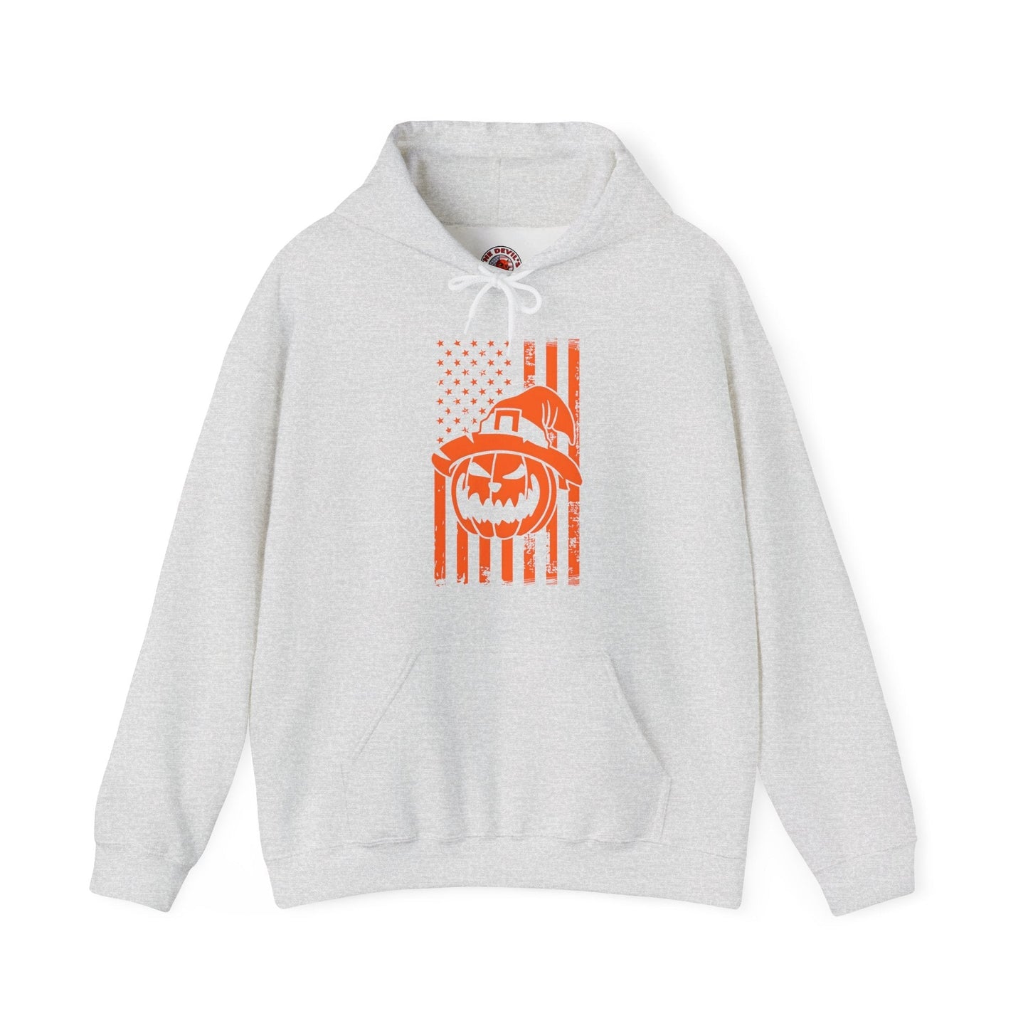Pumpkin American Flag Hooded Sweatshirt The Devil's Pickle