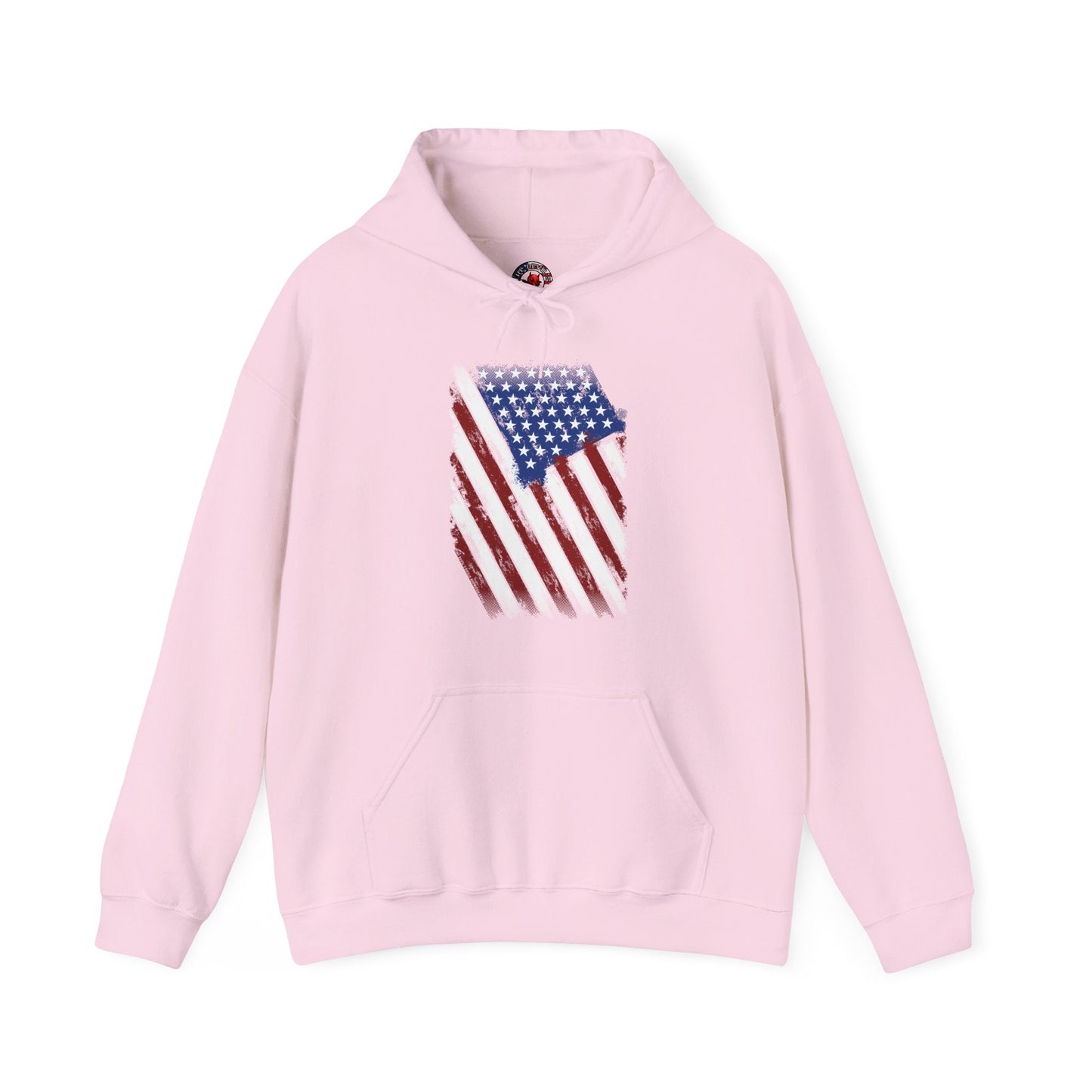 Distressed American Flag Hooded Sweatshirt The Devil's Pickle