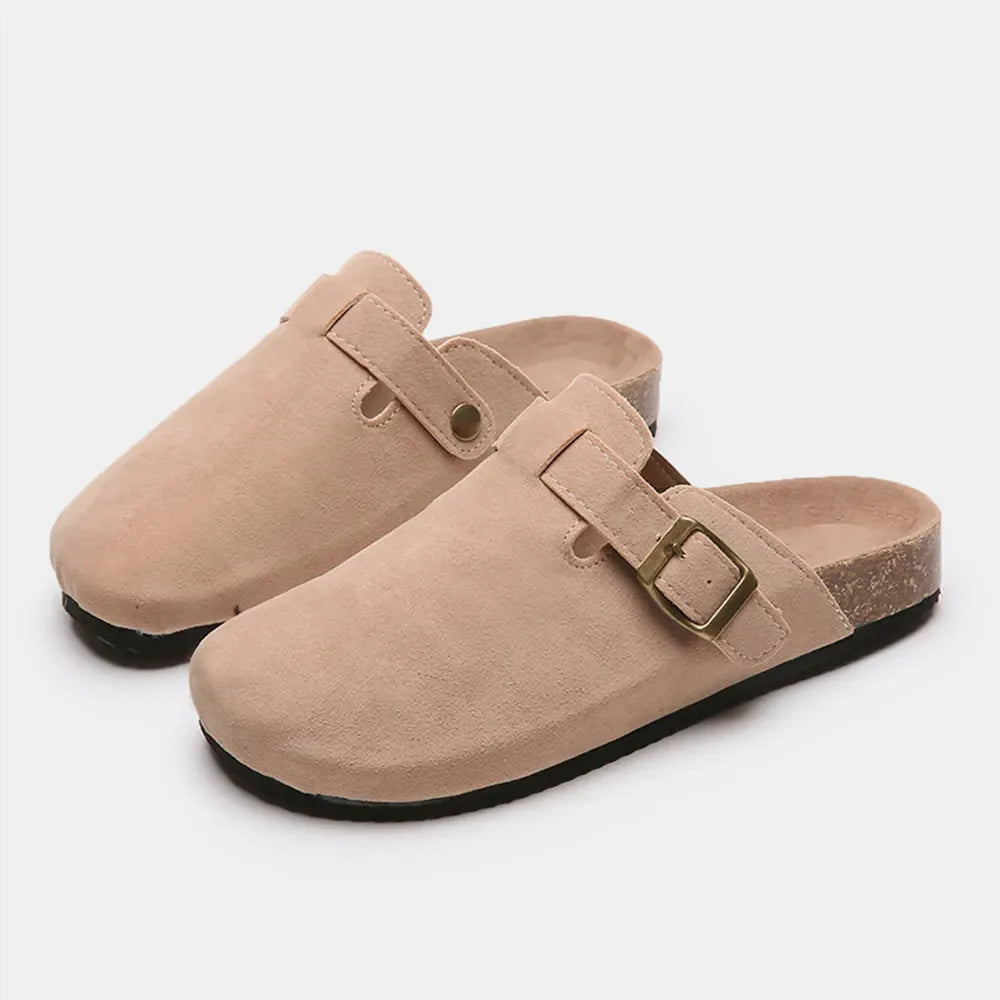 Suede Closed Toe Buckle Slide New Era Fashion LLc