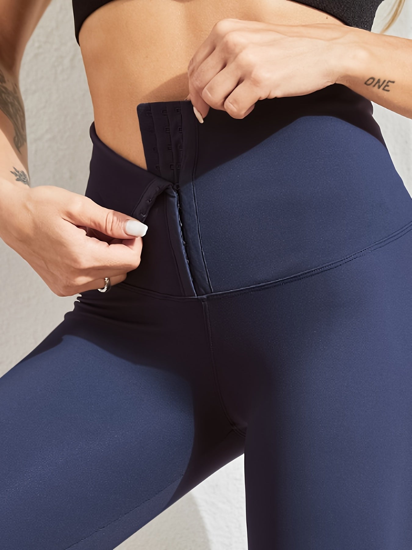 Women'S High-Waist Double-Breasted Tummy Control Leggings - Thickened, Stretchy, Button Closure, Olive Green, Long Length, All-Season Skinny Jeans for Butt Lifting & Belly Smoothing, High Waisted Leggings, Butt Lifting Appare NovaCart