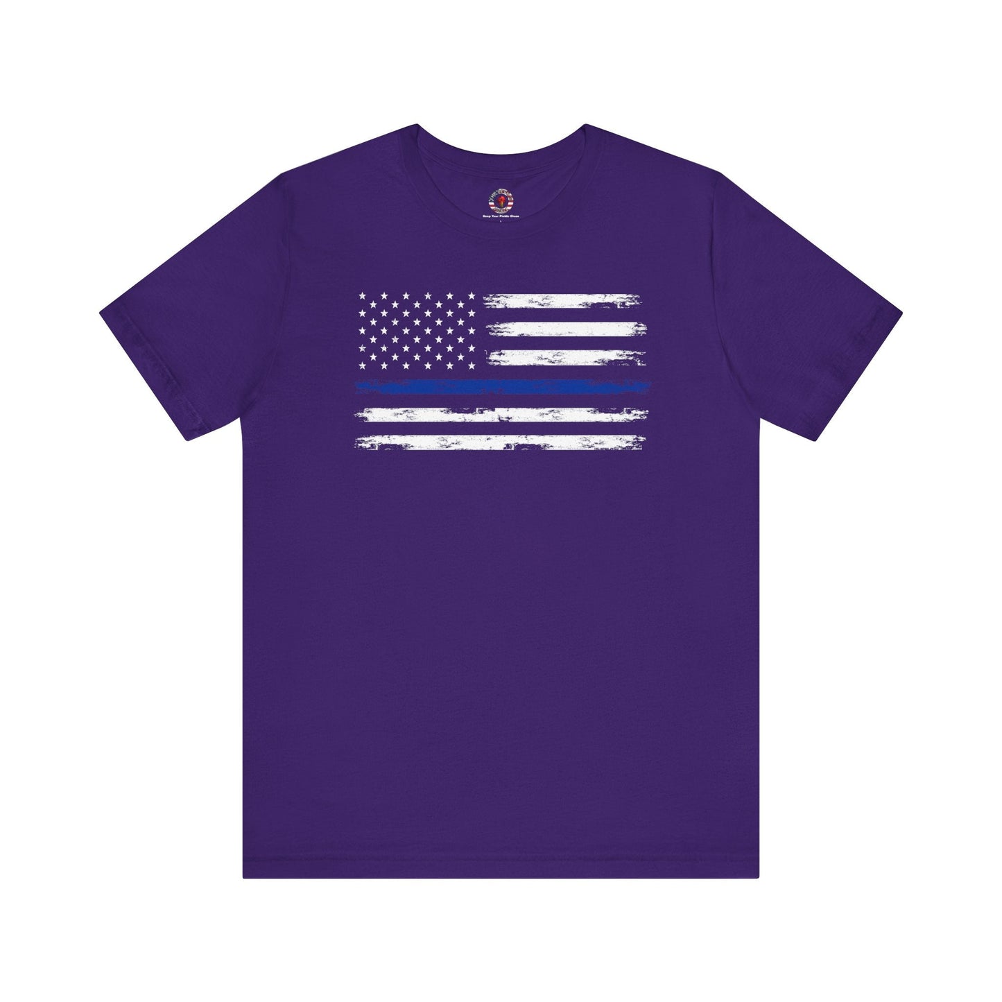 Thin Blue Line American Flag T-Shirt The Devil's Pickle