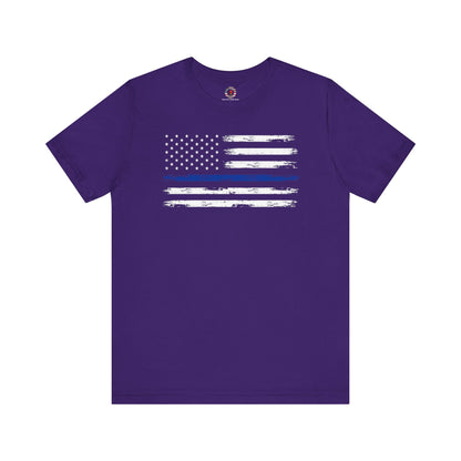 Thin Blue Line American Flag T-Shirt The Devil's Pickle