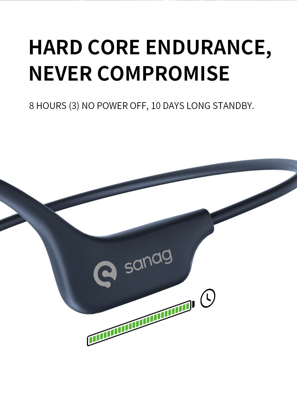 Sanag A5X Bone Conduction Headphones for Cycling, Sports, Fitness, and Workouts, 3D Stereo Headphones NovaCart