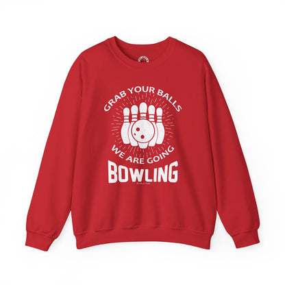 Grab Your Balls We Are Going Bowling Crewneck Sweatshirt The Devil's Pickle