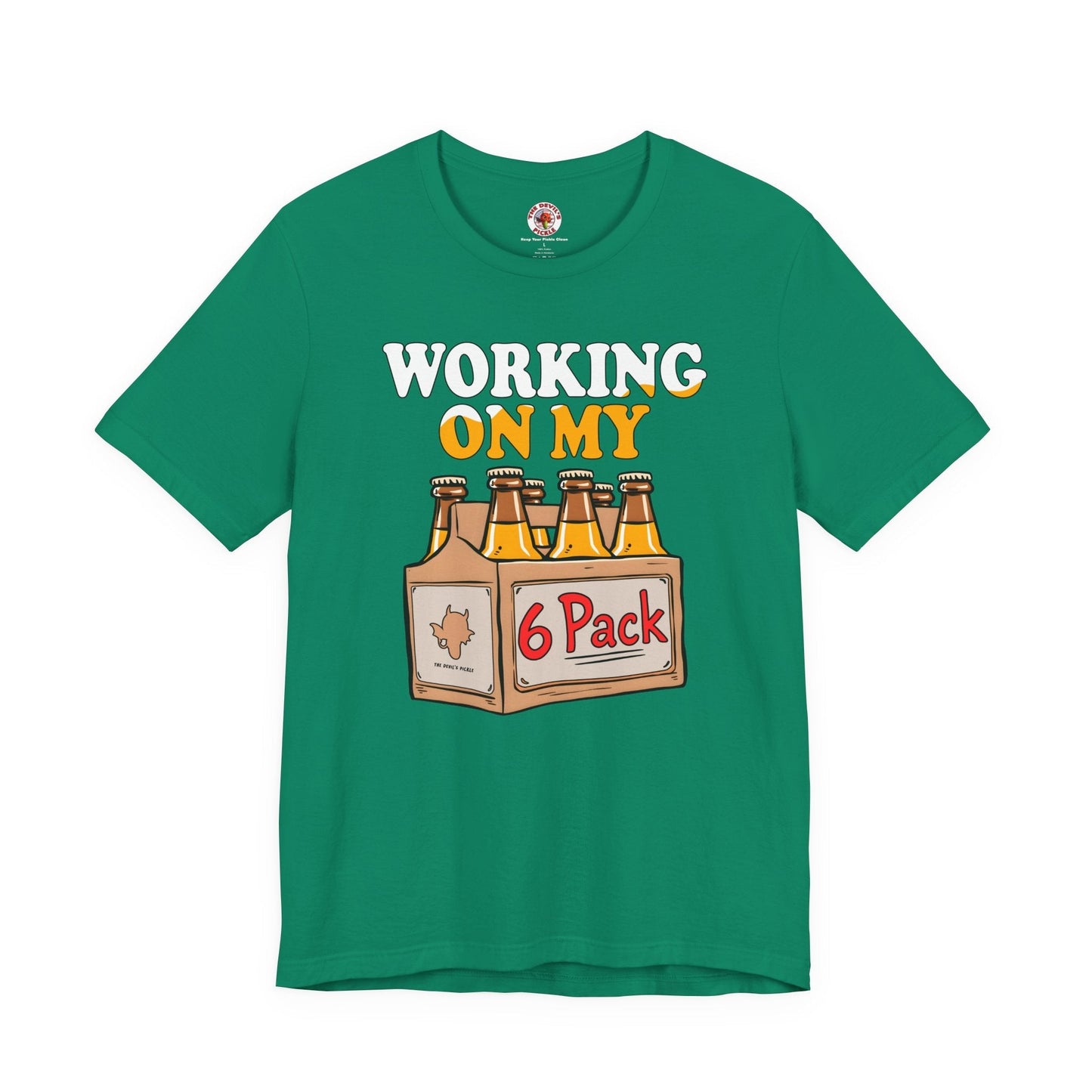 Working On My 6 Pack T-Shirt The Devil's Pickle
