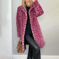Women's Leopard Print Plush Jacket, Cozy Loose-Fit Warm Coat Elegant Medium-Length Fall Winter Outwear See size chart under “more details” The Fashion Celestial