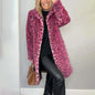 Leopard Print Plush Jacket — Cozy Loose-Fit Mid-Length Outwear FitiqueFit