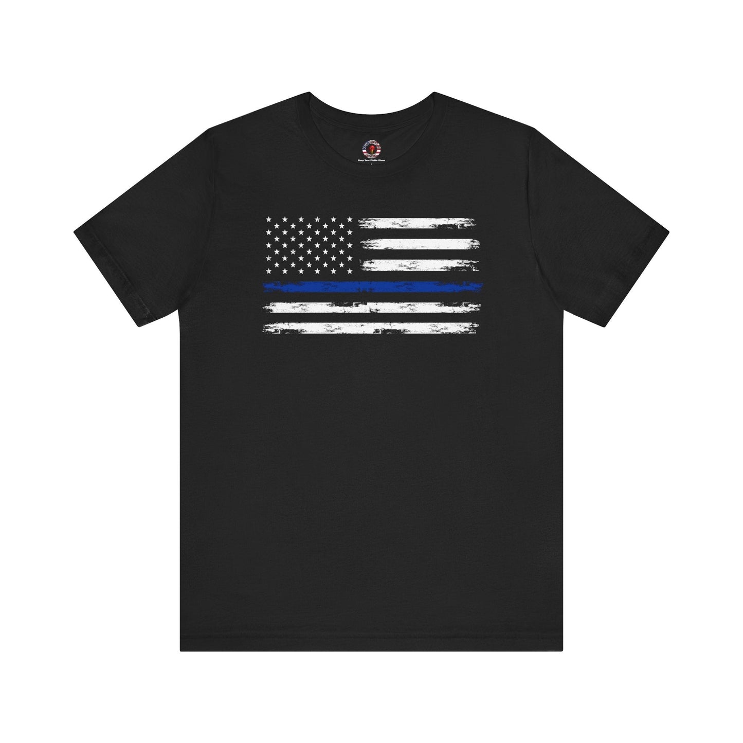 Thin Blue Line American Flag T-Shirt The Devil's Pickle