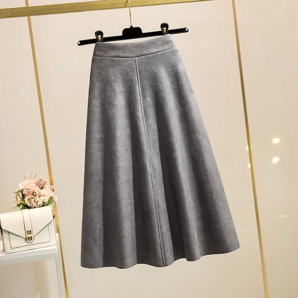 High Waist Slimming Mid-length Retro A- Line Large Hem Umbrella Skirt Grayceful LLC