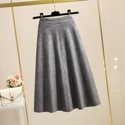 High Waist Slimming Mid-length Retro A- Line Large Hem Umbrella Skirt Grayceful LLC