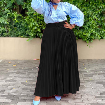 Women's Elegant Pleated Personality Big Skirt Grayceful LLC