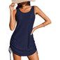 Women's Sleeveless Drawstring Hollow-Out Mini Dress FitiqueFit