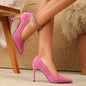 Ladies Pointed Toe Stiletto High Heels | Solid Color, Ultrahigh Heel, Flannel Upper, Tpu Sole, Synthetic faux leather Insole | Brand: Vipmrsking, Suitable For Fall Season, Women Shoes NovaCart