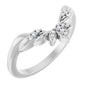 Platinum .03 CTW Natural Diamond Floral-Inspired Contour Band Ethereal Legacy Boutiques