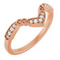 14K Rose .08 CTW Natural Diamond Celtic-Inspired Contour Band Ethereal Legacy Boutiques