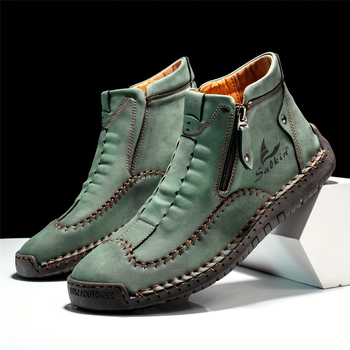 FLYLAND Fashion Vintage Chukka Boots Driving Walking Shoes Business Casual Ankle Boots Daily Work Office Shoes NovaCart