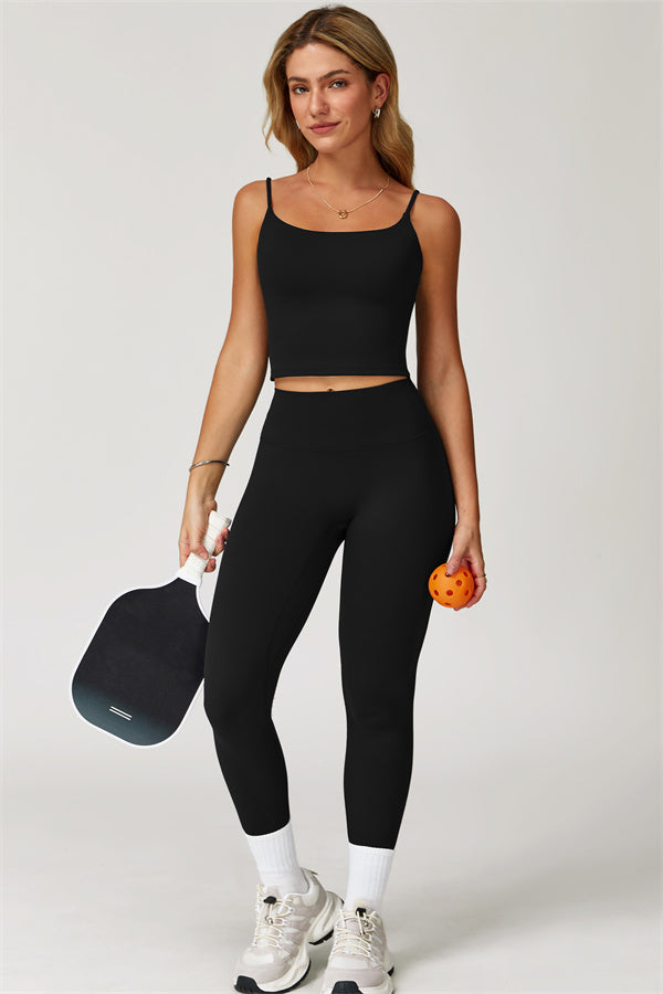 The Agile Crop Top Leggings 2-Piece Set Fitglutes Activewear Gymwear Sportswear & Workout Clothes