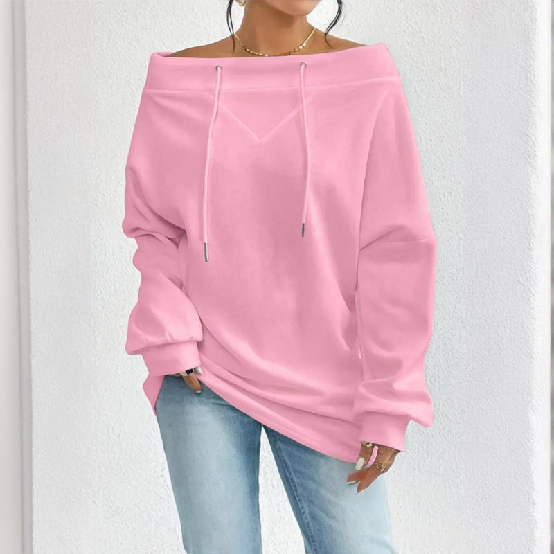 Plus Size Off Shoulder Pullover FitiqueFit