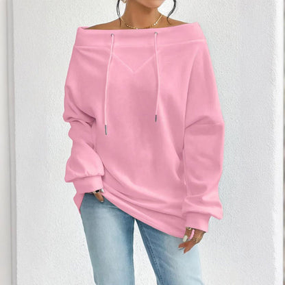 Plus Size Off Shoulder Pullover FitiqueFit