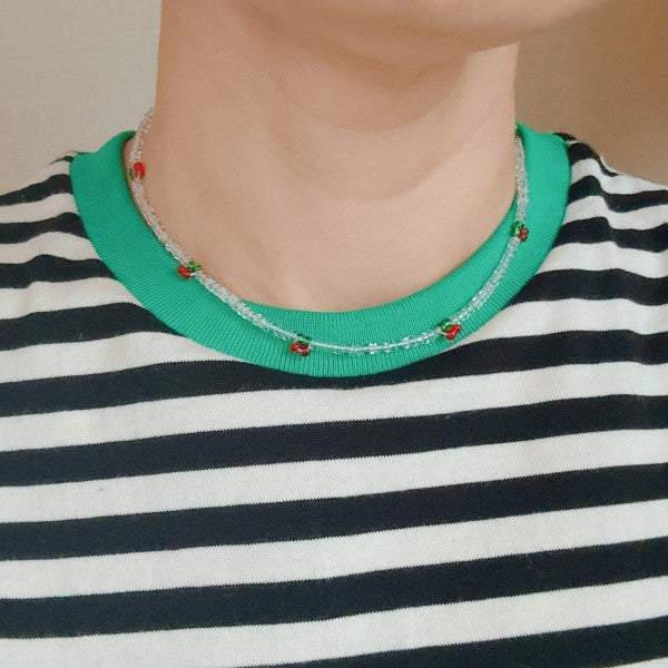 Cherry Dotty Beaded Necklace Shop Style & More | Fresh Looks, Everyday Deals & Free Shipping