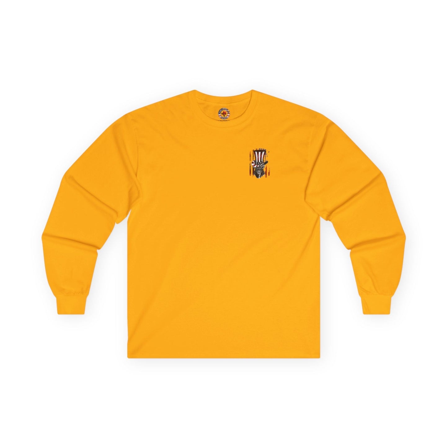 Patriotic Skull Long Sleeve Tee The Devil's Pickle