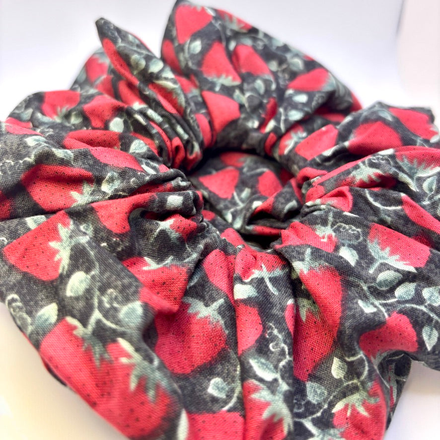 Black Strawberry Vine Scrunchie Enchanted Scrunch