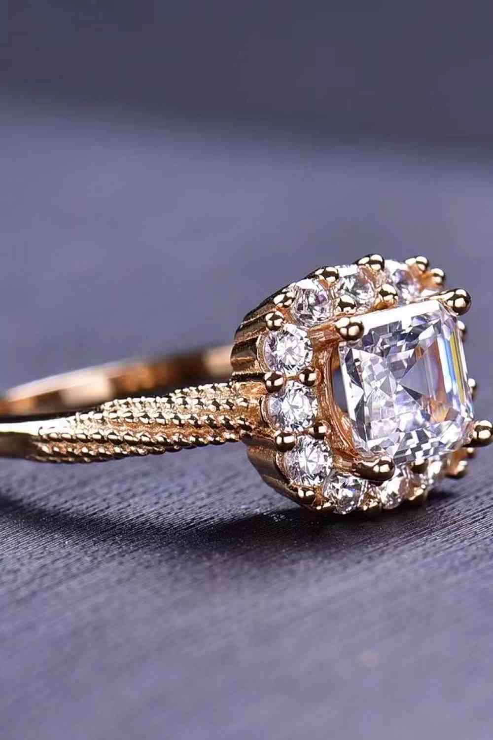 ElegantGem 1 Carat Moissanite Twisted Ring – Minimalist 18K Rose Gold Design See size chart under “more details” The Fashion Celestial
