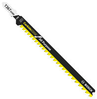 BOSCH T367XHM1 5-1/4 In. 5-7 TPI Carbide Edge for All Purpose T-Shank Jig Saw Blade VM Hardware