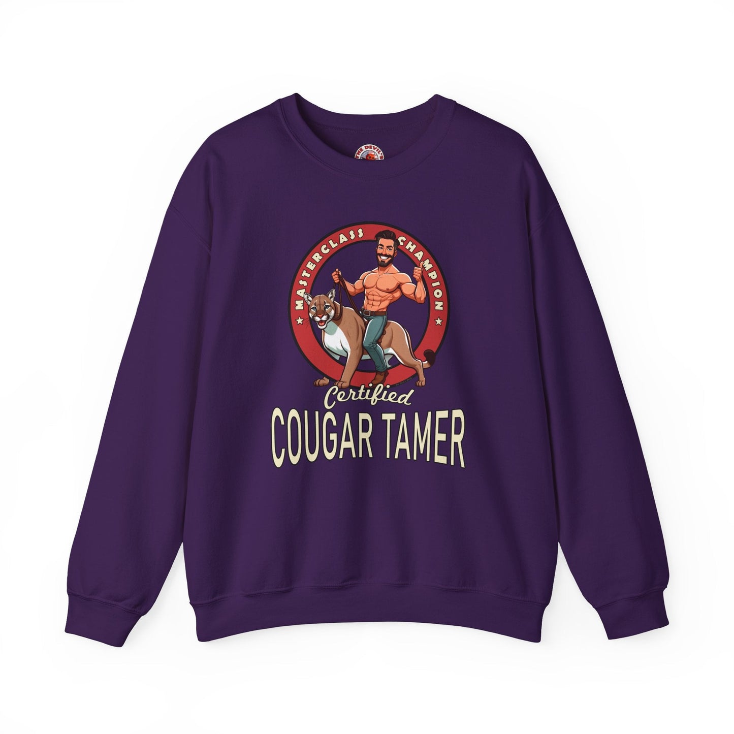 Certified Cougar Tamer Crewneck Sweatshirt The Devil's Pickle