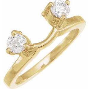 14K Yellow 1/2 CTW Natural Diamond Wrap-Style Ring Enhancer Ethereal Legacy Boutiques