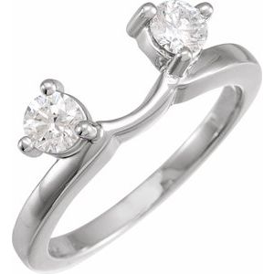 14K White 1/2 CTW Natural Diamond Wrap-Style Ring Enhancer Ethereal Legacy Boutiques