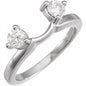 Platinum 1/2 CTW Natural Diamond Wrap-Style Ring Enhancer Ethereal Legacy Boutiques