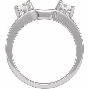 Platinum 1/2 CTW Natural Diamond Wrap-Style Ring Enhancer Ethereal Legacy Boutiques