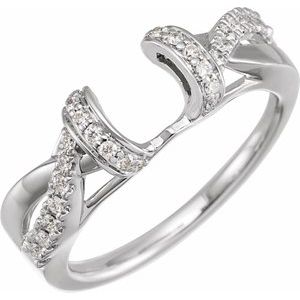 14K White 1/5 CTW Natural Diamond Ring Wrap Ethereal Legacy Boutiques