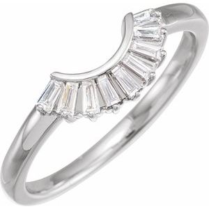14K White 1/4 CTW Lab-Grown Diamond Contor Band Ethereal Legacy Boutiques