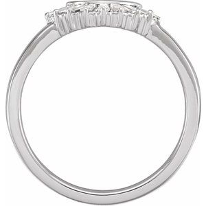 14K White 1/4 CTW Lab-Grown Diamond Contor Band Ethereal Legacy Boutiques