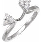 14K White 1/4 CTW Natural Diamond Wrap-Style Enhancer Ring Ethereal Legacy Boutiques