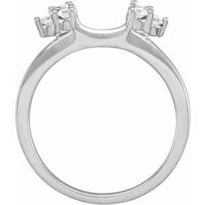 14K White 1/4 CTW Natural Diamond Wrap-Style Enhancer Ring Ethereal Legacy Boutiques