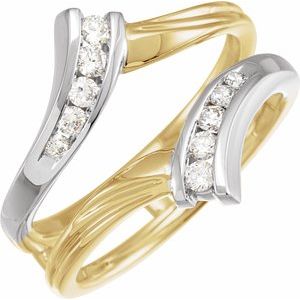 14K White/Yellow 1/4 CTW Natural Diamond Ring Guard Ethereal Legacy Boutiques