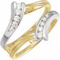 14K White/Yellow 1/4 CTW Natural Diamond Ring Guard Ethereal Legacy Boutiques